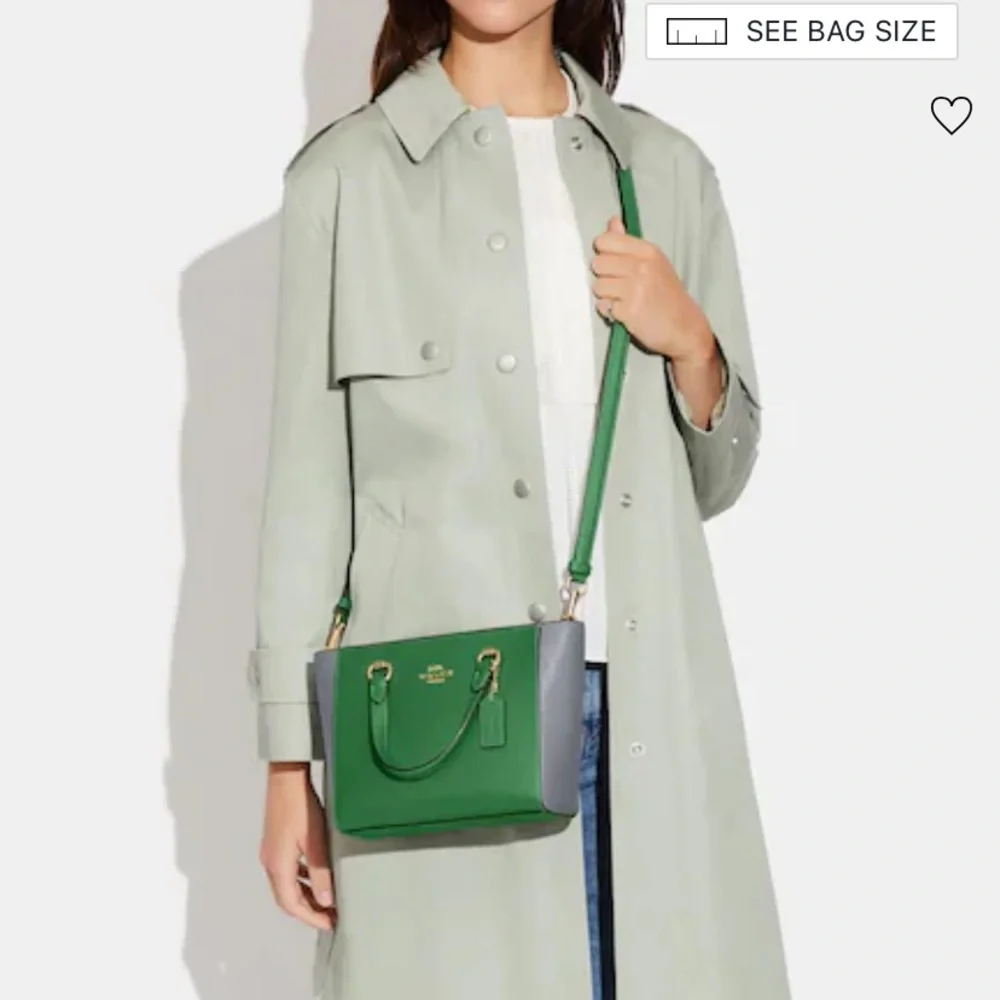 New without tags coach Alice satchel in green grey Colorblock - Picture 2 of 5